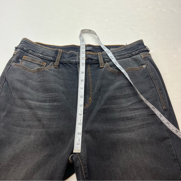 Judy Blue Slim Boot Cut Faded Black Denim Jean Womens SZ 15 / 32 Raw Hem Stretch - Picture 7 of 14